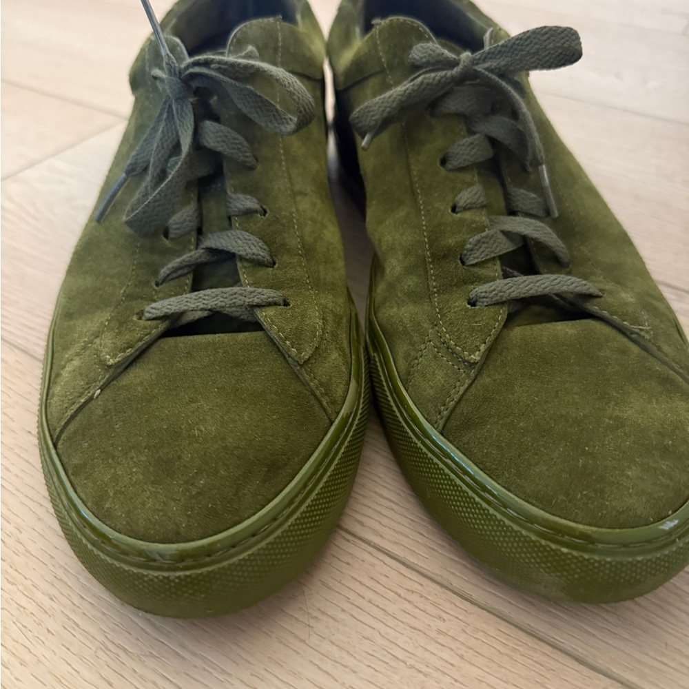 KOIO Olive Green Suede Sneakers